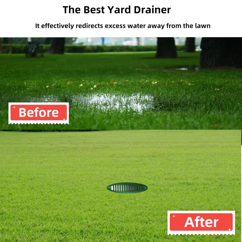 4 Inch Green Angled Drain Grate Yard Drain, Yard Drain