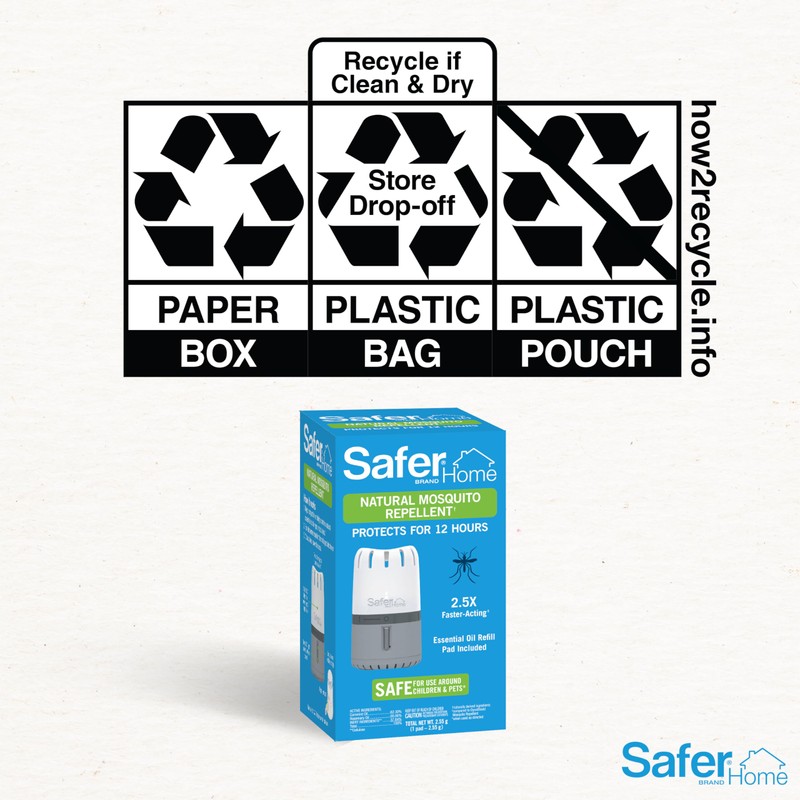 Safer Home Natural Mosquito Repellent Refills - 4 Refills Pads
