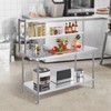 VEVOR Double Overshelf, Double Tier Stainless Steel Overshelf, 12 x