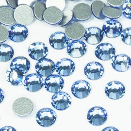 400pcs SS30 Light Blue Nail Rhinestones Bulk Sky Blue Nail Art Round Crystals K9 Glass Flatback Gems Beads Stones Diamonds Gluefix for Nail Charms DIY Crafts Jewels Accessories Eyes Face Makeup Body
