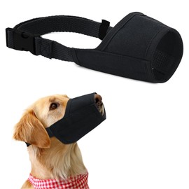Coppthinktu Dog Muzzle for Small Medium Sized Dogs Anti Biting Barking Chewing, Soft Dog Muzzles Adjustable Drinkable Mouth Guard Cover for Puppy Licking Grooming