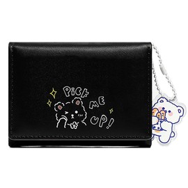 Bimhan Women's Small Purse, Women's Small Purse with Cute Cat Motif, Bear black