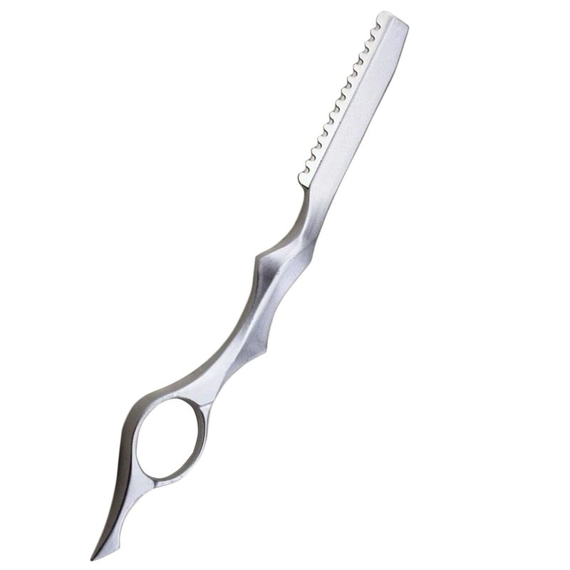 Flat Brush, Stainless Steel, Stainless Steel Nib Cut Barber Razor