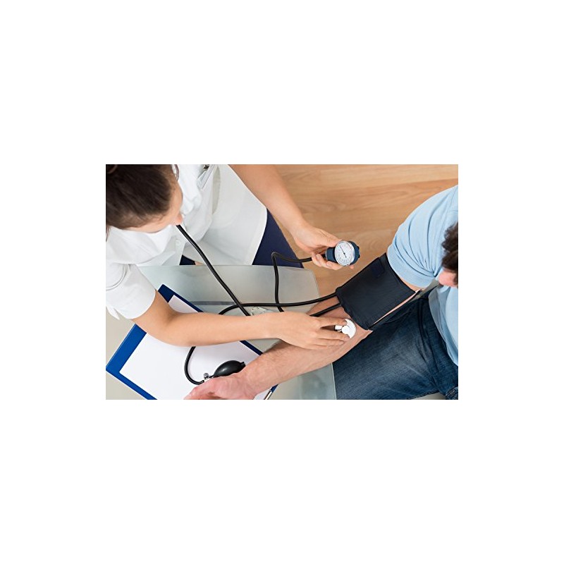 Santamedical Adult Deluxe Aneroid Sphygmomanometer with Stethoscope, Cuff and Carrying