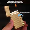 Classic Brass Lighter Luxury Exquisitely Carved Vintage Side Slide Ignition