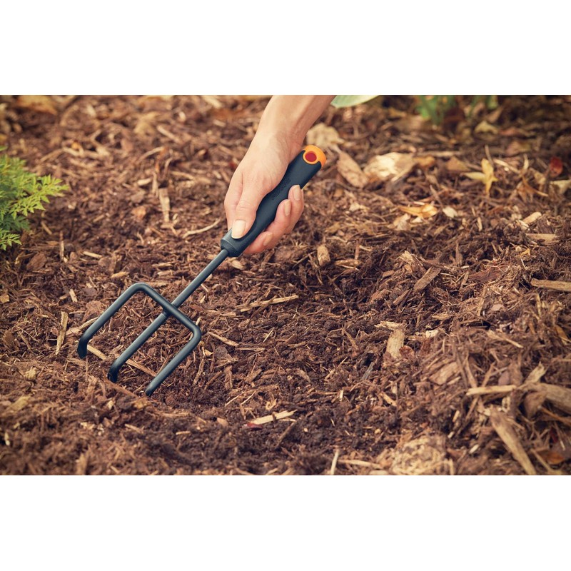 Fiskars Garden Tool Set, 3 Pieces, Flower Rake, Trowel, Trowel,