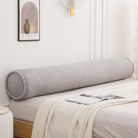 Konelia Body Pillows for Adults Neck roll Pillow for Sleeping Bolster Bed Pillow Decorative Cervical Long Pillow Cylinder Pillows for Knee Leg Neck (Grey, 39.4"x7.9")