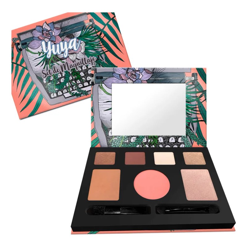 Yuya Maquinita Set Maquillaje 4 en 1 Rostro Con Brochas