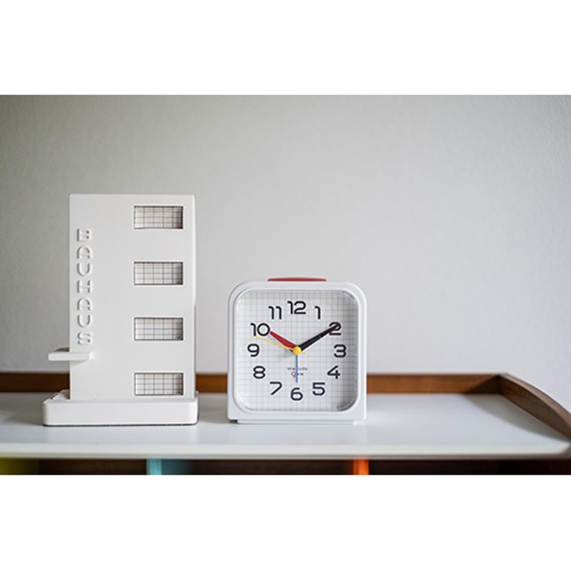 Elcomune DCL-005 Bauhaus GENE ALARM CLOCK Bayer Alarm SQ White