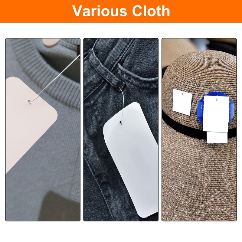 sourcing map 140Pcs Nylon Hang Tag String 6.7Inch Snap Lock