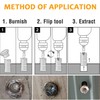Set of 6 Tanned Screw Removal Bits, Crushed Screw Unscrewing