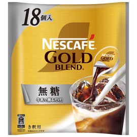 Nescafe Gold Blend Portions, Sugar Free, 18 Pieces, Bags, Iced Coffee, Concentrated, Diluted