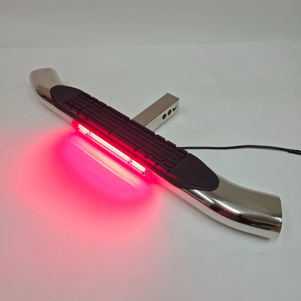 PS-AUTO For 2" Receiver Curved Brake Light LED 4-Pin Chrome