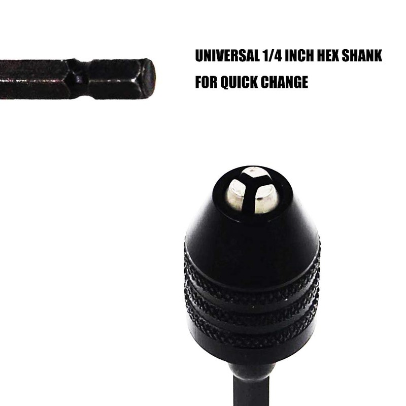 Tomato Palace Mini Drill Chuck Adapter 0.3-6.5mm Keyless Quick Change
