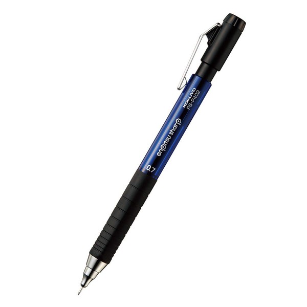 KOKUYO Mechanical Pencil, Enpitsu Sharp Type M Rubber Grip, 0.7mm (PS-P402B-1P)