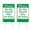 Please Do Not Drive or Park on Grass Yard Sign,8x12