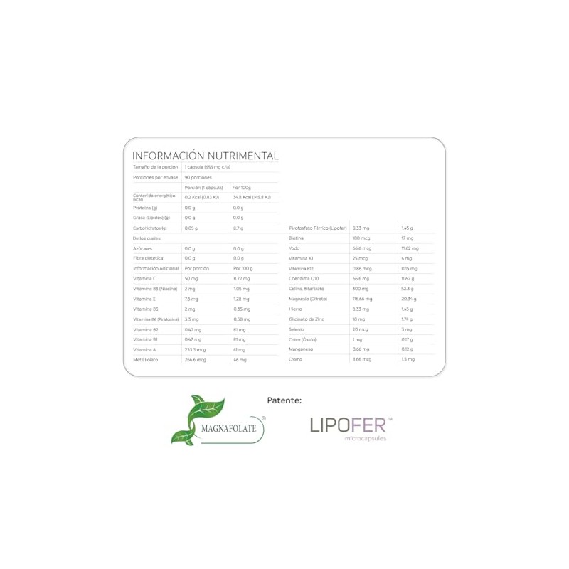 nutriADN – PRENATAL SUPPORT – Multivitamínico para Mujeres con Ácido