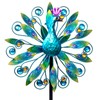 VEWOSTAR Outdoor Wind Spinner 58" Metal Peacock Wind Spinner Double