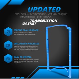 Mavnai Oil Pan Gasket with Rigid Core Compatible with Moroso 27293 for Ford 7.3 Powerstroke (1994-2003) & International T444E Engines | Oil-Resistant Material | Leak-Free Design | Easy Installation