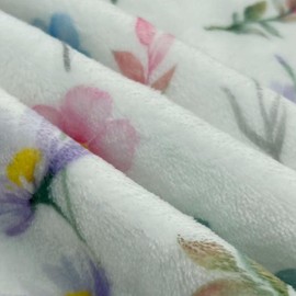 keepitcozi Mantas de Lana para Mujeres y Niñas, Manta Impresa con Flores Coloridas, Regalos de Cumpleaños y San Valentín para Adultos y Niños, Manta de Franela con Diseño Floral para Decoración del