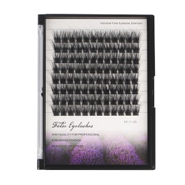 Dedila 96pcs Wide Stem Dramatic Volume Eye Lashes Extensions D Curl Black Soft Individual False Eyelashes Cluster Makeup Toos (14mm)