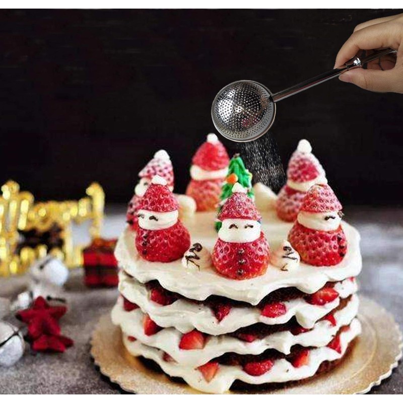 Powdered Sugar Shaker Duster With Lid Sugar Flour Sifter for
