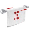 Adjustable 16-27" Suction Cup Towel Bar Extendable Suction Cup Towel