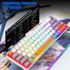 Snpurdiri 60% Percent Gaming Keyboard, Ergonomic Compact RGB Backlit Small