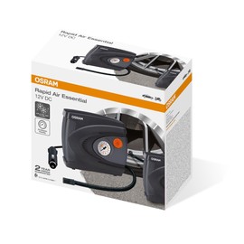 OSRAM Rapid Air Essential OTI610 Compact Analogue Tyre Inflator Inflates a Tyre in 4.5 Minutes - Powered by 12V Car Socket
