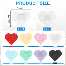 uxcell 4 Pcs Heart Pen Loop Holder for Notebook, Self Adhesive Pen Holder PU Leather Pencil Elastic Loop Designed for Tablet, Journals Clipboards, Notebooks, Journals, Calendars (White)