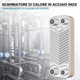 Hrale Stainless Steel Heat Exchanger 10 Plates max. 22 kW Plate Heat Exchanger