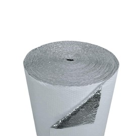 US Energy Products 48" x 50' (200sqft) White Double Bubble Reflective Foil Insulation Thermal Barrier R8 Concrete Solid Vapor Barrier Commercial Residential