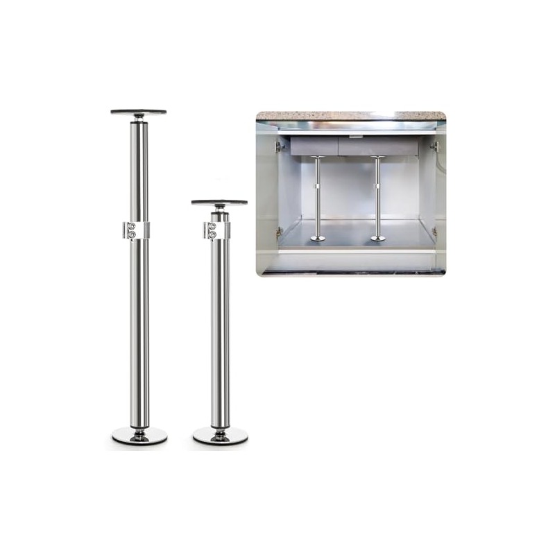 Kingrol 2-Pack Stainless Steel Undermount Sink Brackets, 17.7"-29.5" Adjustable Sink