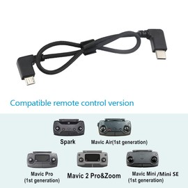 LYONGTECH 11.4 Inch Micro USB to USB C Remote Controller Cable for DJI Mini SE,Mavic Mini,Mavic 2 Pro Zoom,Mavic Air,Spark,Mavic Pro Platinum,Tablet Phone Cord (Type c Connector)