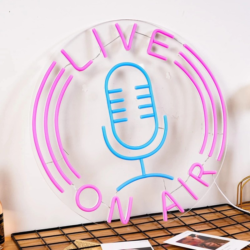 LISIGNVE Live On Air Neon Sign Led Neon Signs Wall