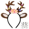 Makone Reindeer Headband, Headband Deer Antlers Horns Deer Ears, Deer