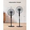 PELONIS 16" Oscillating Pedestal Stand Up Fan | Adjustable Height