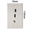 Ulyris HDMI USB3.0 Cat6 Wallplate Ethernet Wall Plate Panel Size