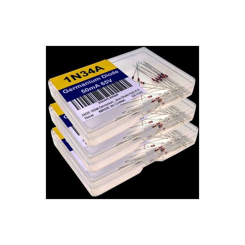 EEEEE 1N34A Germanium Diode (25pcs) 1N34 50mA 65 Volt 65V