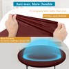 Rinpon Double Fitted Design PU Round Fitted Tablecloth, Anti-Tear Wipeable