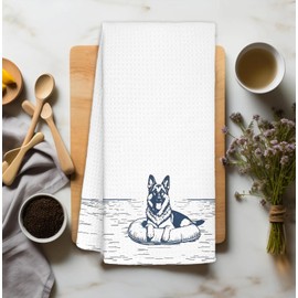 KRHFG Golden Retriever Lake House Decor Dish Towels,Lake House Gifts,16x24 Inch,Funny Lake Dog Kitchen Towels Decorative,Dog Lover Mom Gifts Hand Towels Drying Cloth for Kitchen Bathroom Decor