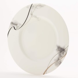 Narumi 52057-1582 Sumi Nagashi Plate, Black, 9.1 inches (23 cm), Made in Japan