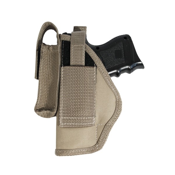 Barsony New Desert Sand Ambidextrous 360Carry 8 Option Holster w/Mag Pouch for Springfield XD Sub-Comp