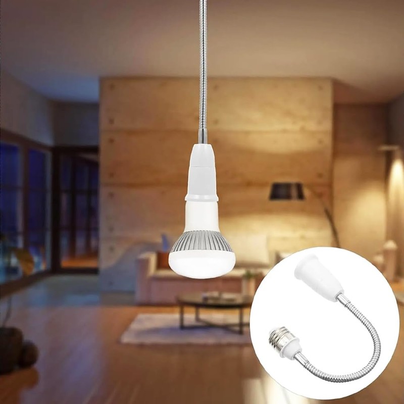 E26/E27 Light Socket Extender Adapter,30cm/12 inch Light Bulb Extension,E26 to