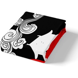 Homewish Samurai Duvet Cover Single Size Sunset Print Comforter Cover Japan Bedding Set Building Silhouette Breathable Bedspread Japanese Ukiyoe Quilt Cover Ultra Lightweight