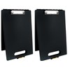 Dexas Clipcase Storage Clipboard with Handle, Set of Two, Black