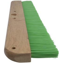 MARSHALLTOWN Wood Backed Concrete and Masonry Broom, Green Nylon, Made in The USA, 6561