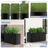 Bynbbur Aluminum Black Base Planter Box 72" Lx9 Hx6 W