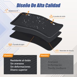 KITCHEN CHOICE Marco de Matrícula,2 Pack Porta Placas de Silicona para Auto,Antióxido,Antivibración,Resistente a la Intemperie,Universal Soportes para MatríCula con Accesorios de Montaje