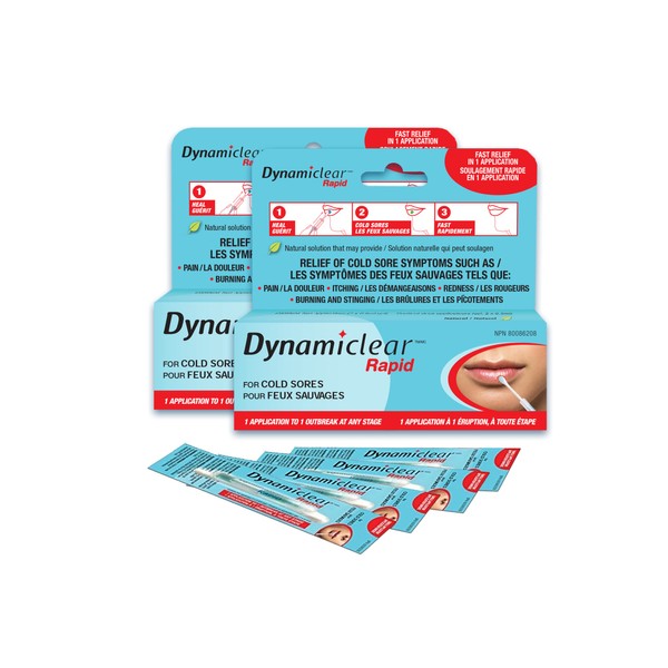 Dynamiclear Rapid Cold Sore Treatment, One-and-Done, All-Natural Single Application Topical